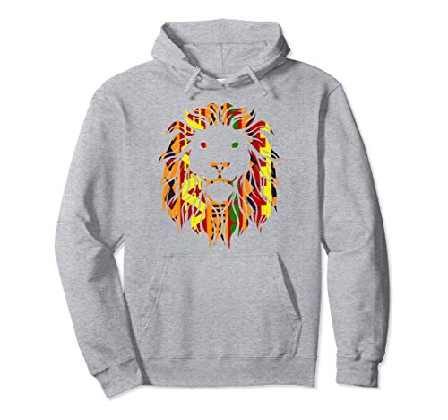 Rey Melanin Kente León Africano Sudadera con Capucha