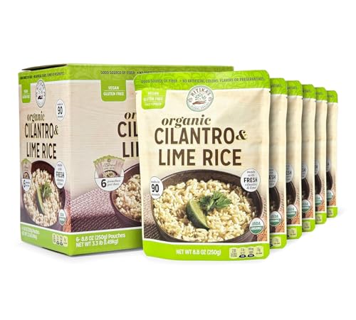Organic Cilantro & Lime Rice, Vegan, Gluten Free, 6 Pouches, 8.8 oz Each, USDA Organic, Ready in 90 Seconds image 5