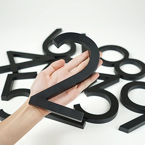 House Numbers Large Door Number Black House Number 7 Inch Metal House Numbers 3D Floating Exterior Modern Address Numbers 2 - Image 3