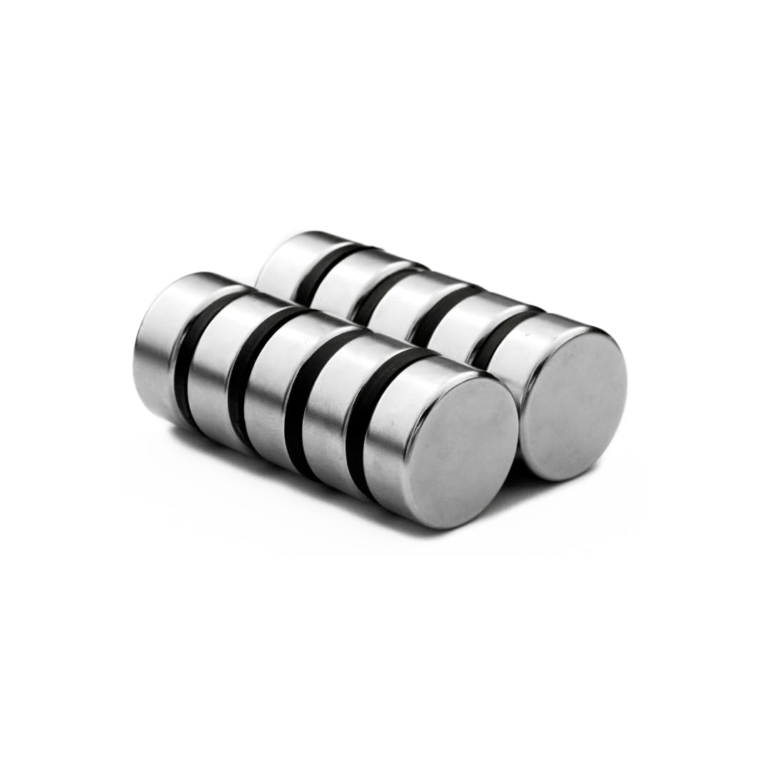 ITALFITMAGNETI | 10 piezas - Imanes pequeños Neodimio Fuerza 14 Kg - Diámetro 25 mm Espesor 10 mm