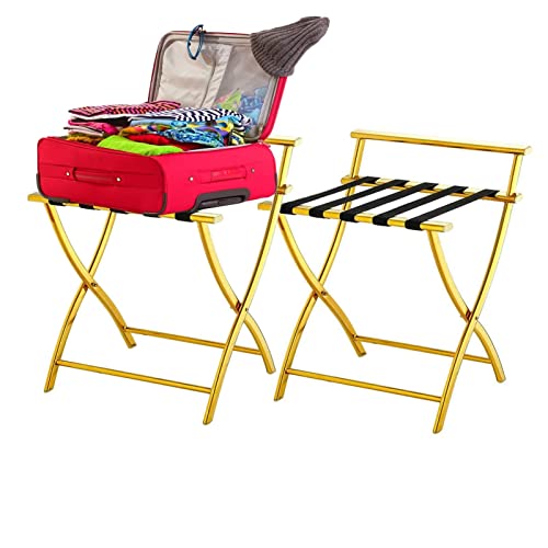 Support de valise pliable pour chambre d'hôtel en acier inoxydable