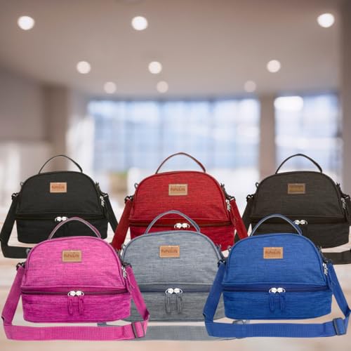 Bolsa Termica Marmita Lancheira Pequena Masculina Feminina Para Trabalho Alça Ajustável (Azul)