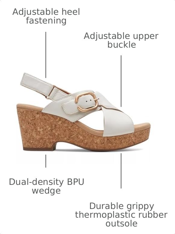 Image of Clarks Collection Women's Giselle Dove Wedge Sandal