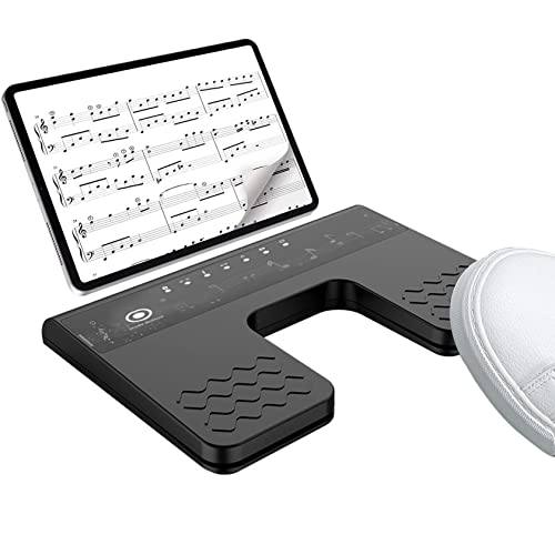 Wireless Foot Pedal Page Turner, Rechargeable Bluetooth Silent Page Turner Pedal For Tablets Smartphones App Controller, Anti-Skid Pad, Black #TOP1