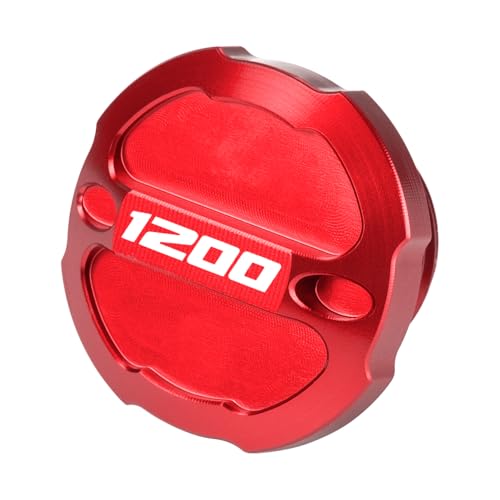 MotHeart Motorradmotor-Ölauffüllschraube M20x2.5 für VFR 1200X Crosstourer 2010-2021 VFR 1200F 2010-2017 Ersatz-OEM-Öl-Einfüllkappe Aus eloxiertem Aluminium Zubehör (Rot)