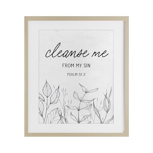Affiche encadrée Cleanse Me From Sin pour un salon zen ou une chambre minimaliste