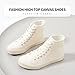 hash bubbie Unisex Canvas High top Sneakers Women's Classic Fashion High Tops Canvas Shoes Casual Tennis Shoes for Men（Beige.US8.5W/6.5M）