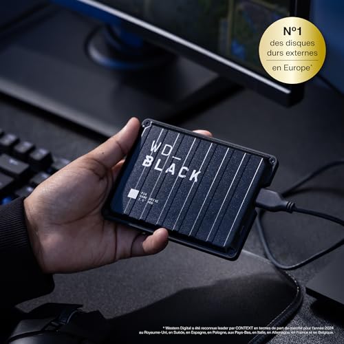 WD_Black 6TB P10 Game Drive, Portable External Hard Drive, Works with PlayStation, Xbox, & PC - WDBZ7D0060BBK-WESN - Additional View