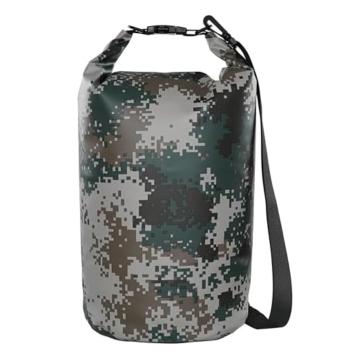 MARCHWAY Floating Waterproof Dry Bag 5L/10L/20L/30L/40L, Roll Top Sack Keeps Gear Dry for Kayaking, Rafting, Boating, Swimming, Camping, Hiking, Beach, Fishing (Digital Camo, 30L)