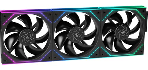 Thermalright TL-M12Q X3 120mm PC Case Cooling Fans, Daisy-Chain | 2000RPM | High Airflow | ARGB | Dual Infinity Mirrors Lighting for Gaming Build(3-Pack)