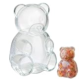 16in Large Clear Gummy Bear Container - Plastic Treat Jar for Gummies, Snacks—Large Capacity Candy Holder for Parties & Valentine’s Day Gifts (1 PCS)