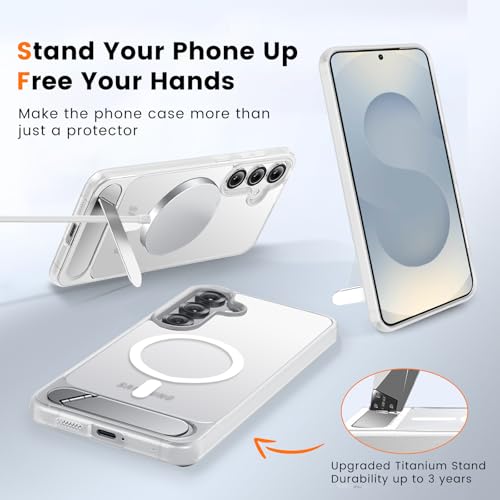 Coque Samsung S25 magnétique avec support titane antichoc - 2