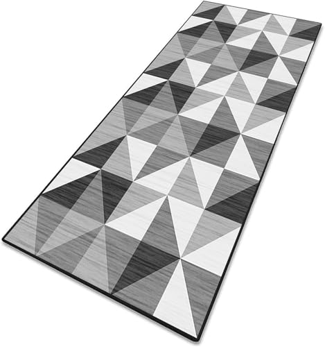 CONGCLI Alfombra Antideslizante 78 x 230 cm Antideslizante, Lavable, Resistente, Varios Tamaños, Fácil de Limpiar Moderno Pelo Corto para Cocina, Pasillo, Dormitorio, Vestíbulo, C