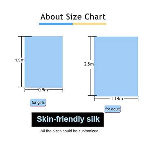 Aumulen 8mm Girls Hand-Made Belly Dance Silk Scarf Veils Gradual Colors4