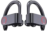 Over Ear Earhook True Wireless Earbuds with Charging Case, in-Ear Headphones Waterproof Sport Bluetooth 5.0 Earphones with 2 Mic/Volume Control, 8H Playtime, Noise Cancelling for Running/Workout/Gym