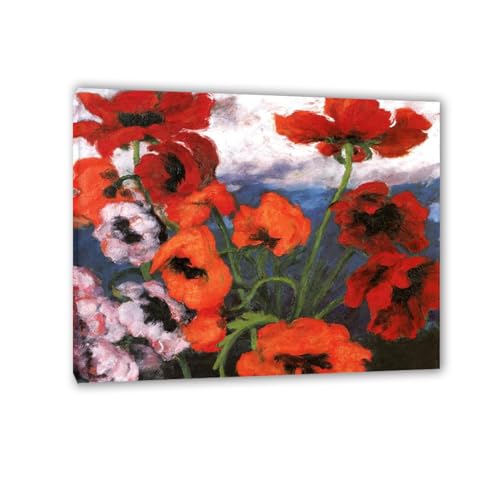 Tableaux célèbres Jardin fleuri en toile encadrée pour transformer un mur vide de salon