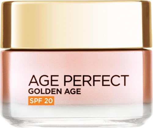 L'Óreal Paris Dermo Expertise - Age Perfect Golden Age, crema iluminadora de día con protección solar SPF 20, para pieles maduras y apagadas - 50 m