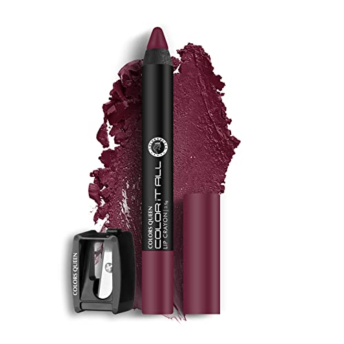 Image of Colors Queen Color It All Long Lasting Non-Transfer Lip Crayon Lipstick + Matte Perfect Long Lasting Liquid Matte Lipstick Combo (Murphy Wine, Kiss Me)