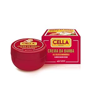 Cella Milano Classic Almond Shave Cream/Soap with Tallow, 150 gm, Made in Italy, A favorite of European Barbershops for 125 Years