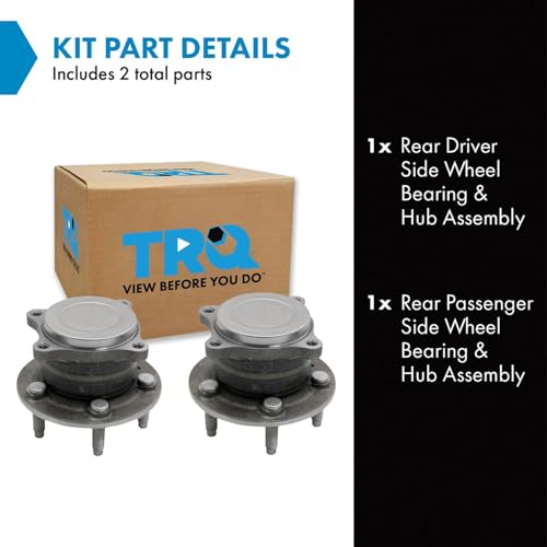 Image of TRQ Rear Left and Right Wheel Bearing and Hub Assembly Set 2 Piece