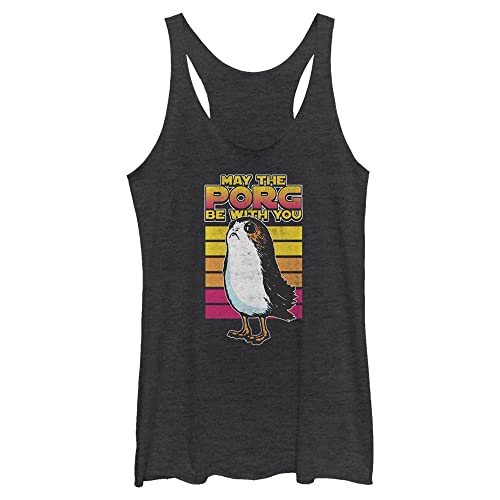Camisa de Porg Star Wars Retro para mujer con gran diseño en tonos medios