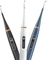 Escova Dental Elétrica 2 em 1 Limpeza de Dentes Removedor de Tártaro 5 Modos Ajustáveis 2 Cabeças de Limpeza(Azul)