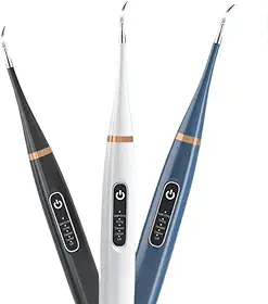 Escova Dental Elétrica 2 em 1 Limpeza de Dentes Removedor de Tártaro 5 Modos Ajustáveis 2 Cabeças de Limpeza(Azul)