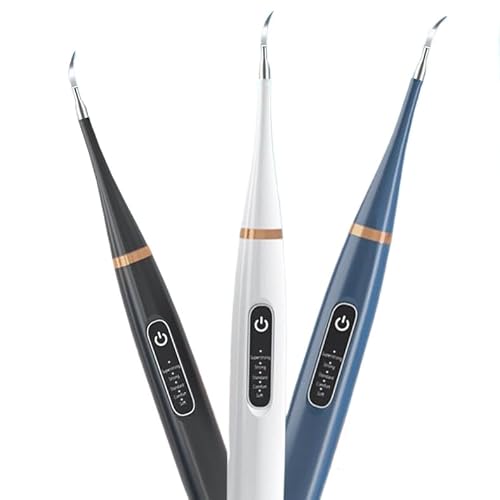 Escova Dental Elétrica 2 em 1 Limpeza de Dentes Removedor de Tártaro 5 Modos Ajustáveis 2 Cabeças de Limpeza(Azul)