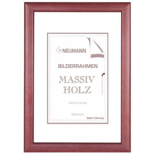 Cadre en bois rouge foncé 50x70 cm mat Atlantic pour affiche