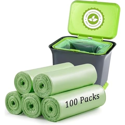 Biodegradable Food Waste Bin Liners 100 Counts Cover