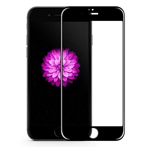 Image of (Black edge to edge Coverage Tempered glass screen protector for Iphone 6 / Iphone 6S