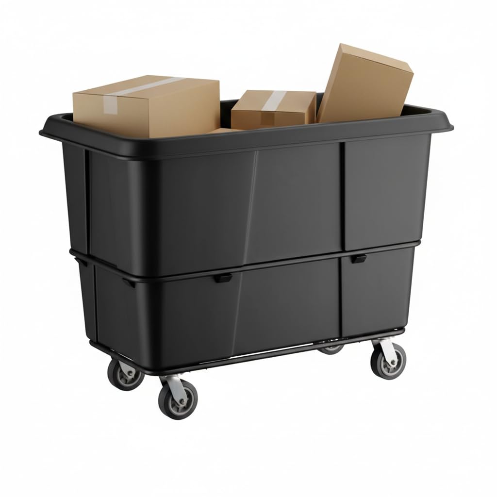Commercial Cube Truck by Glownary – Alloy Steel, Black, Model 27cubetrk-blk