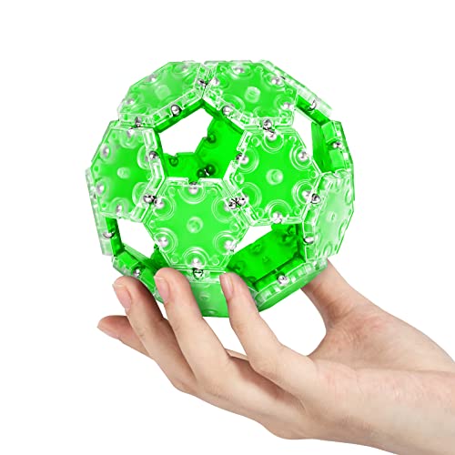 image for TEMI Magnetic Fidget Sphere Toys of 20-Piece Set Hexagons Fun Executiv