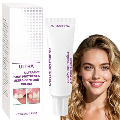 Thermoplastic Denture Adhesive Cream,Denture Repair Adhesive,Long Lasting Durable Denture Adhesive,Comfortable Denture Repair Gel,Convenient Dental Glue for Teeth,Fixative Cream for False Teeth