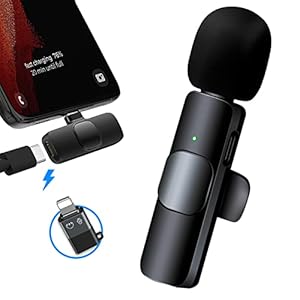 YOOUS Lavalier Mikrofon für iOS/Android, Mini Microphone Plug & Play lavalier mikrofon Wireless für YouTube/Facebook…
