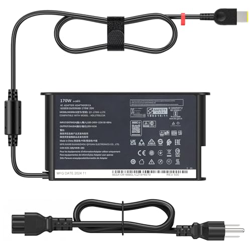 amguog 170W Charger Compatible with Lenovo Legion Slim ThinkPad