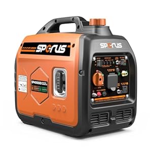 SPERUS Dual Fuel 4000W Portable Gas Generator with Super-quiet & Parallel Capability, RV-Ready, EPA Compliant, Small for Backup Home Use & Camping