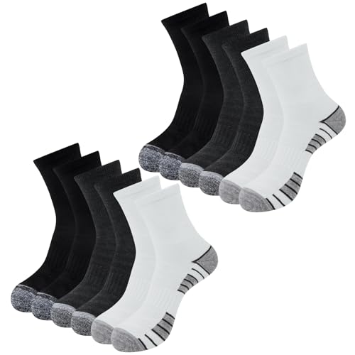 6 Pares de Calcetines Deportivos para Mujer, Calcetines Cortos para Mujer, Calcetines de Rizo para Mujer, Talla 35-40