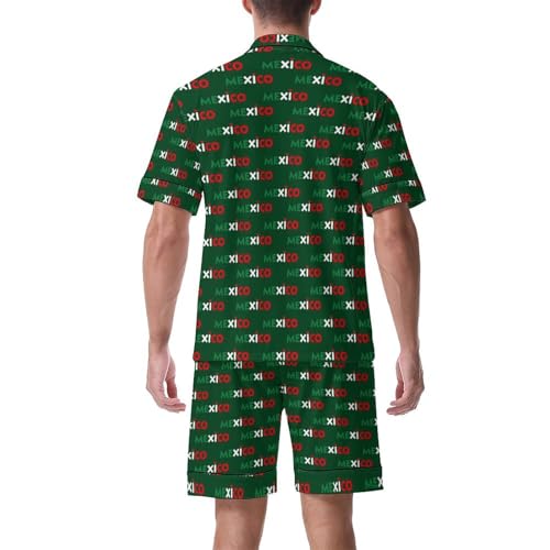 Men's Pajamas Sets Short Sleeve Loungewear Pajamas Button Down Soft Sleepwear Pj Sets2