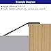 uxcell Aluminum Floor Transition Strip, 35.4inch Door/Tile/Carpet to Tile Transition Strip, Carpet Edging Strip for Laminate Doorway Edge, Fit Height 0.4-1.4 Inch(Gold)