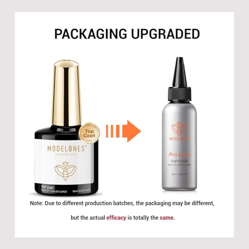 Image of modelones Gel Top Coat, 100ml No Wipe Extra Glossy Gel Nail Polish Long-Lasting High Gloss Bulk Salon Grade Top Coat Refill Clear Nail Polish, for Nail Techs, Manicure Stores & DIY