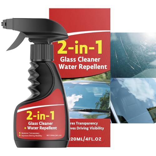 Spray Pulitore Per Vetri - 120ml Detergente Auto Antipioggia Antiappannante | Rimuovitore Pellicola Olio Vetri E Pulitore Specchi | per Veicoli Rv Suv Casa Doccia Manutenzione Restauro Guida Sicura
