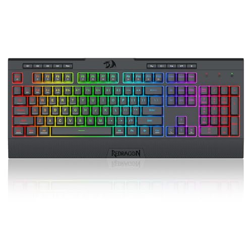 Redragon K525 PRO RGB 3-Mode Wireless Membrane Gaming Keyboard with Multimedia Keys, Linear Mechanical-Feel Switch, 4 Extra On-Board Macro Keys, Dedicated Media Control, Ergonomic Wrist Rest by Redragon - Used condition - Image 9