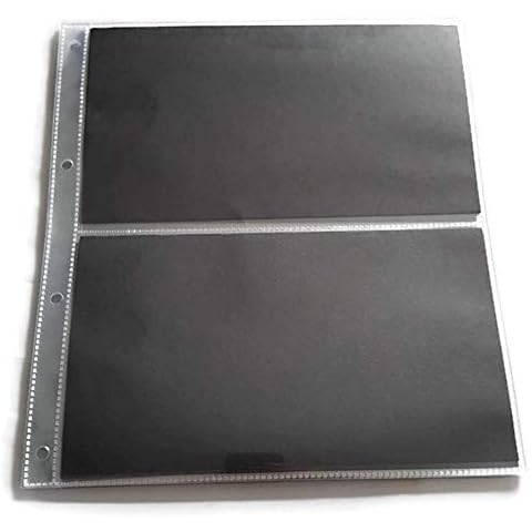 First Day Cover Album Double Pages with Black Inserts Cover