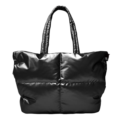 [ルートート] 1339 羽毛入り ヨコ型 大容量 ショルダー付き トートバッグ フェザールー FE グランデ CARO-B レディース 02 ブラックのサムネイル