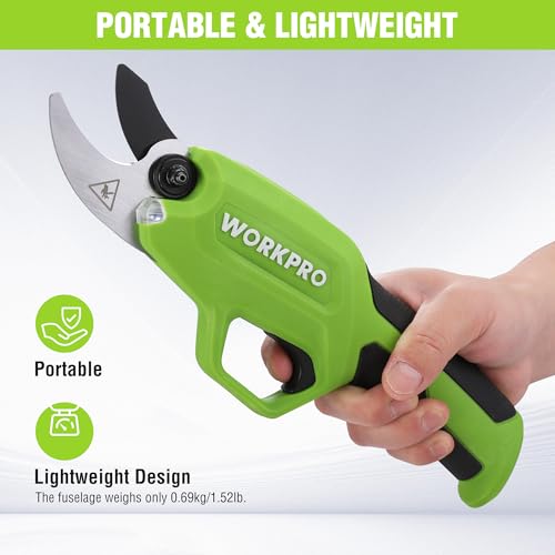 Image of WORKPRO 7.2V Electric Pruning Shears, 0.8 inch Cutting Diameter