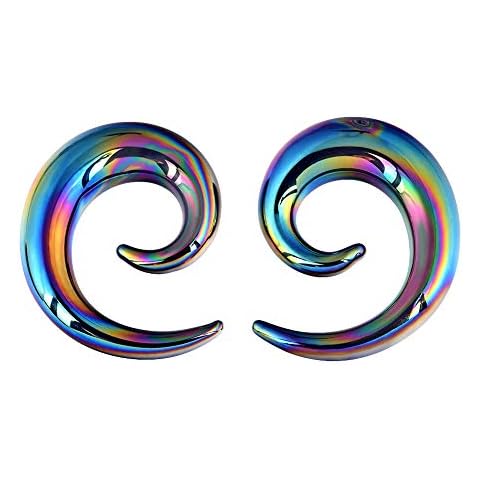 Oyaface Glass Ear Tapers Plugs 14MM Black Handmade Hanger Gauges Piercing Jewelry Set Cover