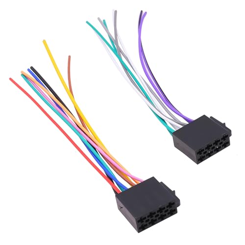 2 Pièces Connecteur ISO Autoradio, Fiche ISO Autoradio 8PIN Précâblé, Adaptateur DIN pour...