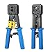 Solsop RJ45 Crimp Tool Pass Through Cat5 Cat5e Cat6 Crimping Tool for RJ45/RJ12 Regular and End-Pass-Through connectors