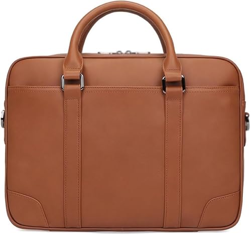 Genuine leather men's portable foreskin briefcase retro cowhide men's bag large capacity crossbody bag business